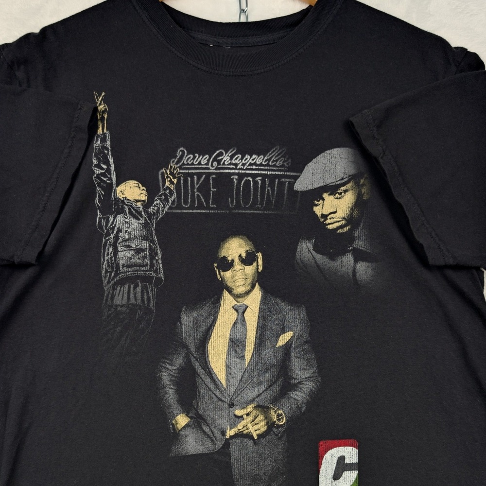 Dave Chappelle Juke Joint T-Shirt Men's L Black Comedy Tour Quote Merch USA